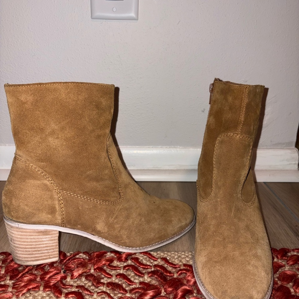 Crevo Brown Suede Ankle Booties